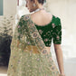 Rajwada Light Green Net Embroidered Elegant Saree For Women