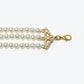 Rajwada White Alloy Beaded Pearl Kundan Neckpiece For Women
