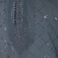 Rajwada Grey Viscose Silk Sequins Stitched Kurta For Men