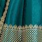 Rajwada Blue Art Silk Embellished Semi-Stitched lehenga For Women