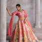Rajwada Multicolor Banarasi Silk Embroidered Semi-Stitched Lehenga For Women