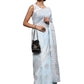 Rajwada Light Blue Silk Blend Embellished Saree For Women