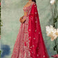 Rajwada Pink Silk Blend Embellished Semi Stitched Lehenga For Women