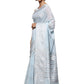 Rajwada Light Blue Silk Blend Embellished Saree For Women