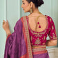 Rajwada Purple Satin Embroidered Saree For Women
