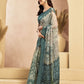Rajwada Grey And OffWhite Cotton Linen Zari Work Saree For Women