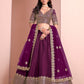 Rajwada Purple Art Silk Embellished Semi-Stitched lehenga For Women