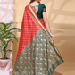 Rajwada Red Silk Blend Woven Saree For Women