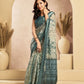 Rajwada Grey And OffWhite Cotton Linen Zari Work Saree For Women