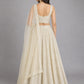 Off White Silk Blend Embellished Lehenga