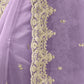 Rajwada Lavender Organza Embellished Elegant Saree For Women