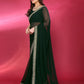 Rajwada Green Georgette Embellished Saree For Women