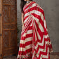 Rajwada Red And White Silk Blend Printed Elegant Saree For Women