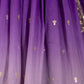 Rajwada Blue Ombre Silk Blend Embroidered Semi-Stitched lehenga For Women