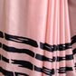 Rajwada Peach Satin Printed Saree With Unstitched Blouse For Women