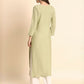 Rajwada Pista Green Rayon Embroidered Kurti For Women