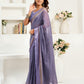 Rajwada Pastel Blue Cotton Linen Zari Work Saree For Women