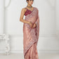 Rajwada Peach Viscose Silk Embellished Saree For Women