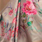 Rajwada Beige Silk Blend Printed Saree With Unstitched Blouse For Women