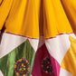 Rajwada Multicolor Viscose Cotton Embroidered Semi-Stitched lehenga With Patch Work And Stunning Tassels For Women