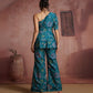 Rajwada Blue Cotton Blend Printed Co-ord Set For Women