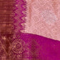 Rajwada Light Pink Silk Blend Woven Saree With Unstitched Blouse for Women