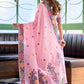 Rajwada Light Pink Linen Blend Solid Saree For Women