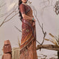 Rajwada Brown Linen Cotton Printed Saree For Women