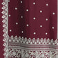 Rajwada Maroon Georgette Embroidered Semi-Stitched Kurta Set For Women