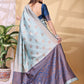 Rajwada Multicolor Silk Blend Woven Saree For Women