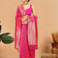 Rajwada Pink Woven Banarasi Silk Saree With Unstitched Blouse for Women