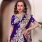 Rajwada Royal Blue Jimmy Choo Embellished Saree For Women