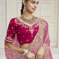 Rajwada Light Pink Satin Embroidered Saree For Women