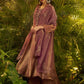 Rajwada Dusty Wine Organza Embroidered Kurta Set For Women