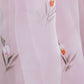 Rajwada Light Pink Organza Printed Saree With Unstitched Blouse For Women