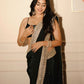 Rajwada Black Silk Blend Embellished Bordered Saree For Women