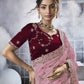 Rajwada Pink Georgette Embellished Elegant Saree For Women