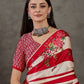 Rajwada Red And White Silk Blend Printed Elegant Saree For Women