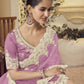 Rajwada Purple Organza Embellished Elegant Saree For Women