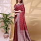 Rajwada Maroon Silk Blend Woven Saree For Women