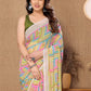 Rajwada Mullticolor Georgette Printed Saree For Women