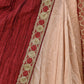 Maroon Silk Blend Embellished Saree