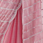 Rajwada Pink Chiffon Embellished Solid Saree For Women