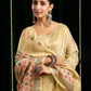 Rajwada Beige Cotton Blend Solid Saree For Women