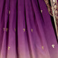 Rajwada Purple Ombre Silk Blend Embroidered Semi-Stitched lehenga For Women