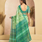 Rajwada Light Green Cotton Linen Zari Work Saree For Women