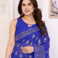 Rajwada Blue Georgette Printed Saree For Women