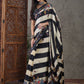 Rajwada Black And White Silk Blend Printed Elegant Saree For Women