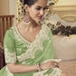 Rajwada Light Green Organza Embellished Elegant Saree For Women