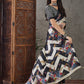 Rajwada Black And White Silk Blend Printed Elegant Saree For Women